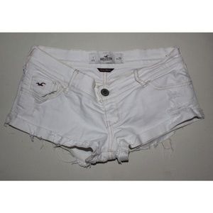 White Hollister booty shorts